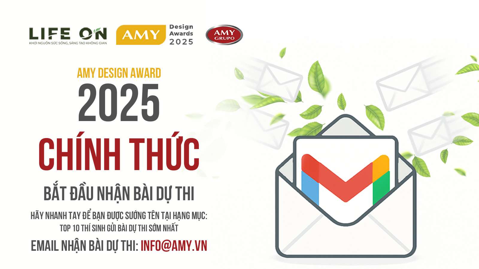 AMY DESIGN AWARDS 2025 CHÍNH THỨC NHẬN BÀI DỰ THI VÒNG SƠ TUYỂN