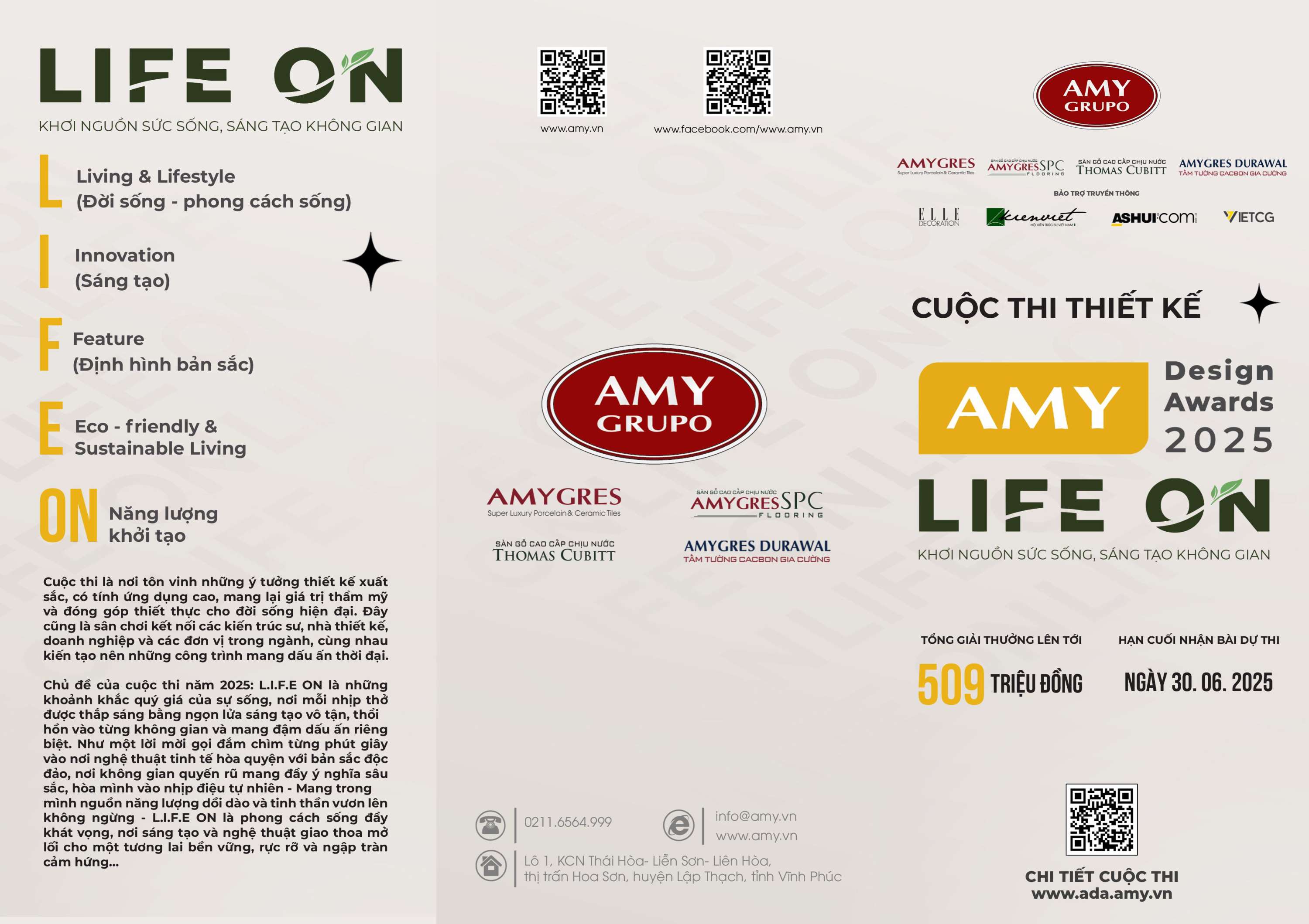 Khởi động cuộc thi thiết kế nội thất AMY DESIGN AWARDS 2025 với chủ đề "L.I.F.E ON"