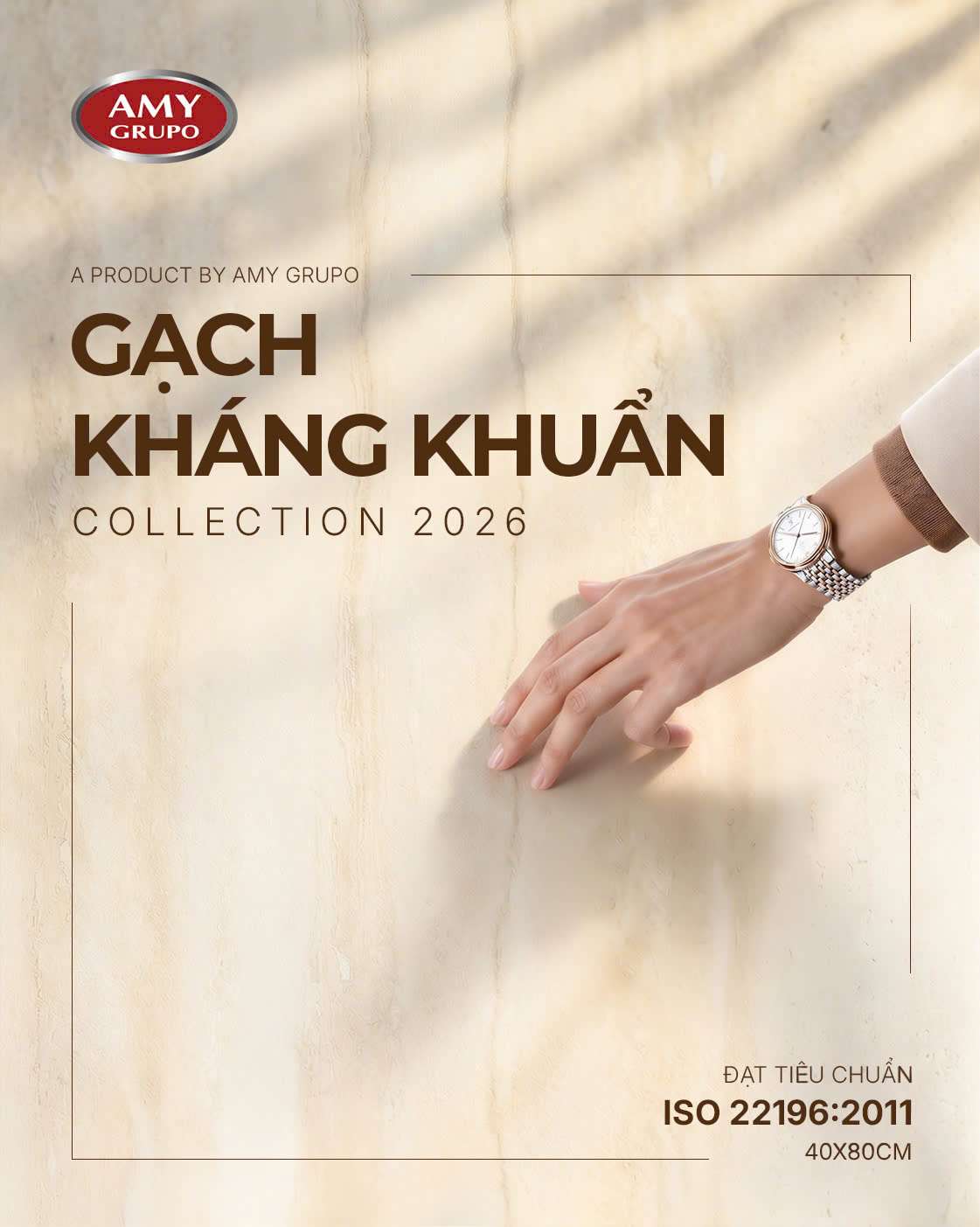 Gạch kháng khuẩn AMY GRUPO - Collection 2026: Kháng khuẩn từ bề mặt, an lành trong mọi khoảnh khắc