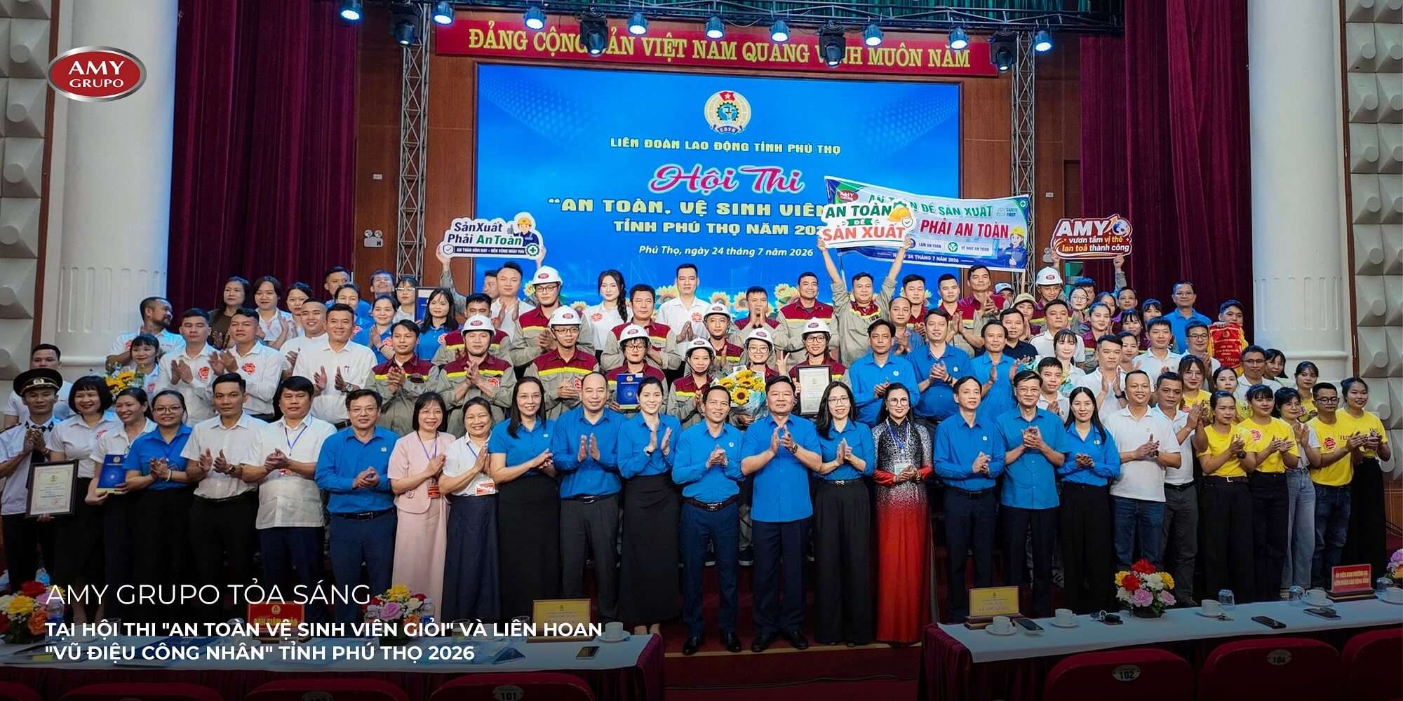 AMY GRUPO tỏa sáng tại Hội thi "An toàn vệ sinh viên giỏi" và Liên hoan "Vũ điệu công nhân" tỉnh Phú Thọ 2026