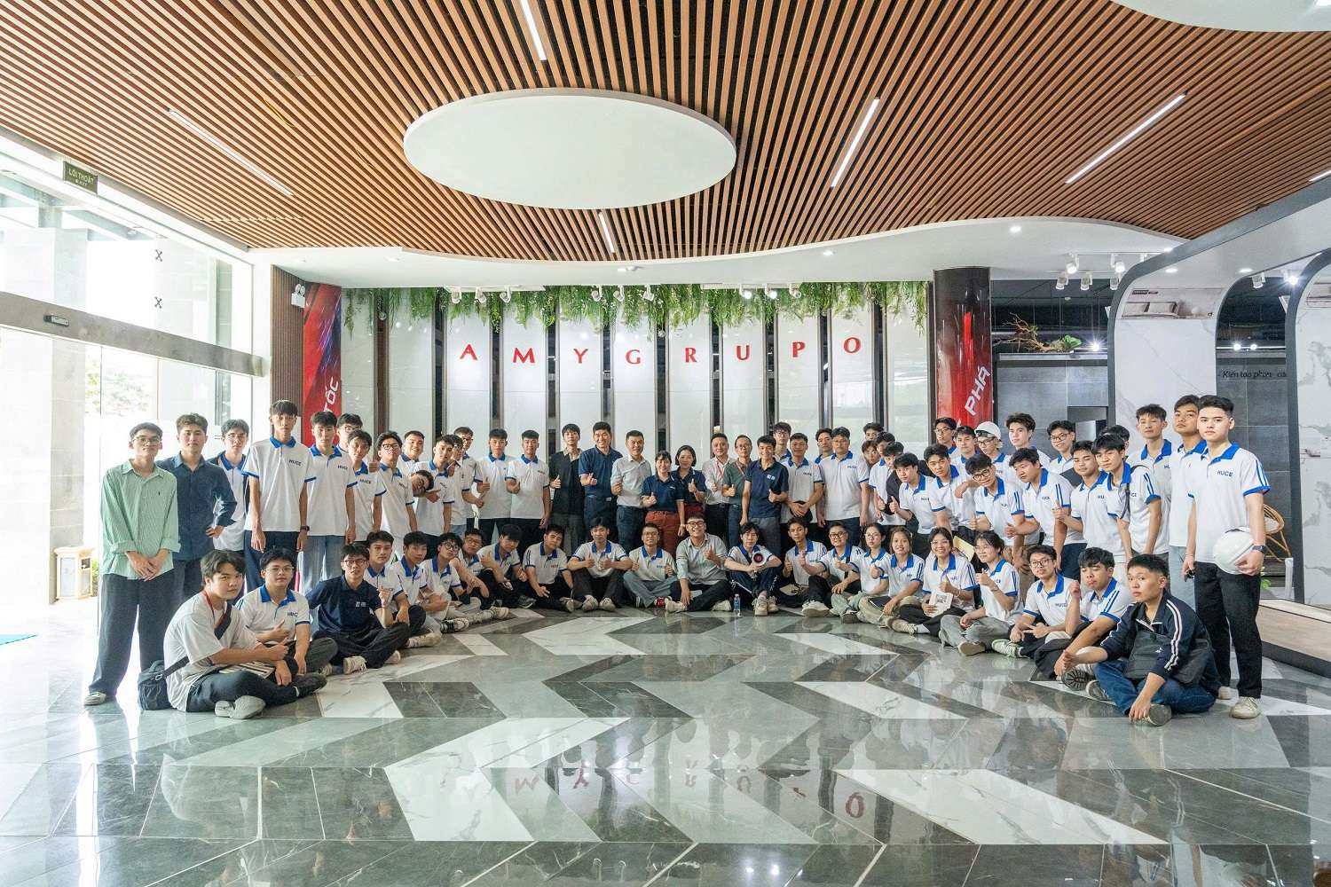 AMY GRUPO đón giảng viên, sinh viên Trường Đại học Xây dựng Hà Nội tham quan nhà máy